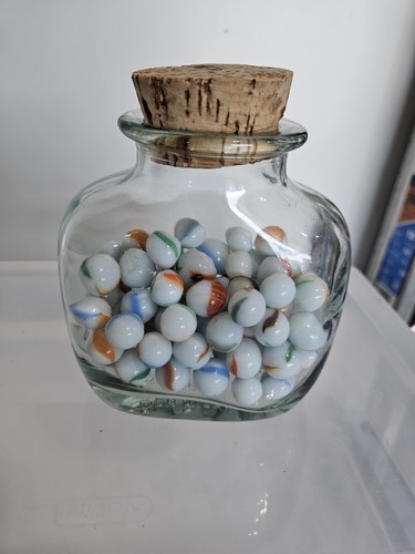 Vintage marbles milky catseye - milky,